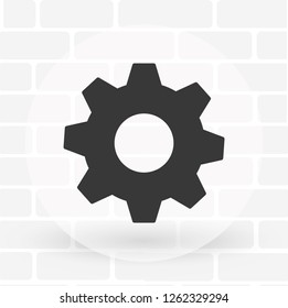 Vector icon gear mechanism 10 EPS