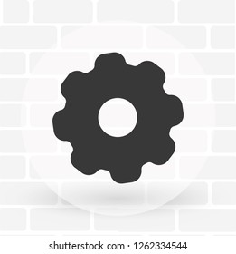 Vector icon gear mechanism 10 EPS