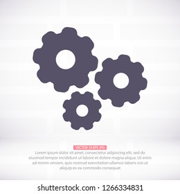 Vector icon gear mechanism 10 EPS