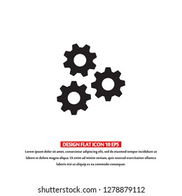 Vector icon gear mechanism 10 EPS