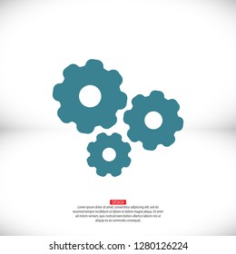 Vector icon gear mechanism 10 EPS