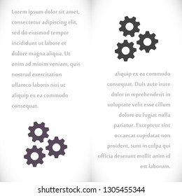 Vector icon gear mechanism 10 EPS