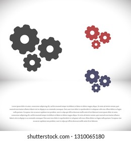 Vector icon gear mechanism 10 EPS