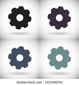 Vector icon gear mechanism 10 EPS
