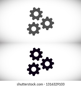 Vector icon gear mechanism 10 EPS