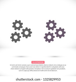 Vector icon gear mechanism 10 EPS