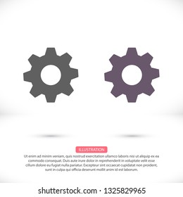 Vector icon gear mechanism 10 EPS