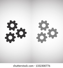 Vector icon gear mechanism 10 EPS