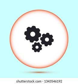 Vector icon gear mechanism 10 EPS