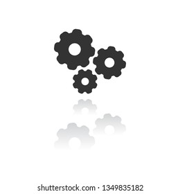 Vector icon gear mechanism 10 EPS