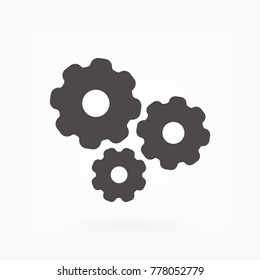 Vector icon gear mechanism 10 EPS