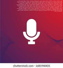 Vector icon gear microphone 10 EPS . Lorem Ipsum Illustration design