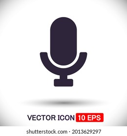 Vector icon gear microphone 10 EPS . Lorem Ipsum Illustration design