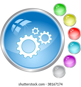 Vector icon of gears