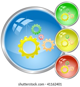 vector icon of gears