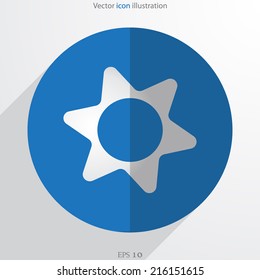 Vector icon of gears, flat design. Business work.