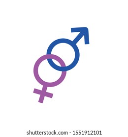 Vector icon of gender on EPS 10 on a white background used for graphic and web design
