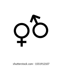 Vector icon of gender on EPS 10 on a white background used for graphic and web design
