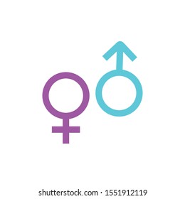 Vector icon of gender on EPS 10 on a white background used for graphic and web design
