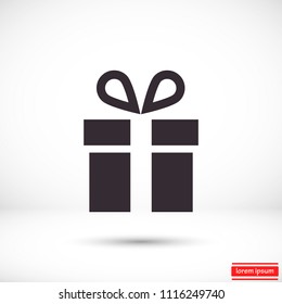 Vector icon gift 10 EPS
