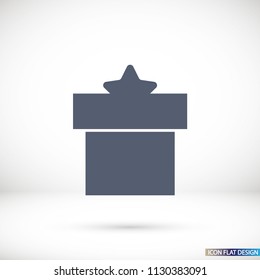 Vector icon gift 10 EPS