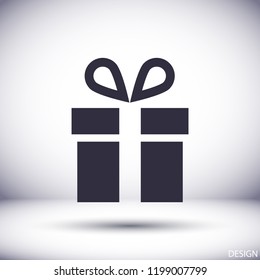 Vector icon gift 10 EPS