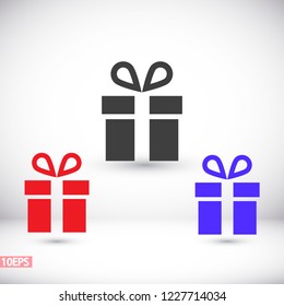 Vector icon gift 10 EPS