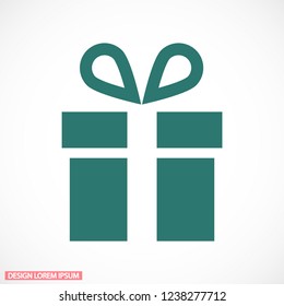 Vector icon gift 10 EPS