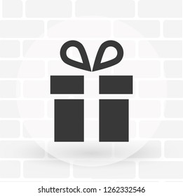 Vector icon gift 10 EPS