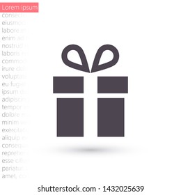 Vector icon gift 10 EPS . Lorem Ipsum Illustration design