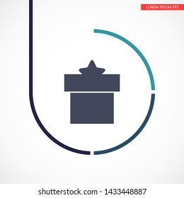 Vector icon gift 10 EPS . Lorem Ipsum Illustration design