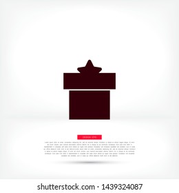 Vector icon gift 10 EPS . Lorem Ipsum Illustration design