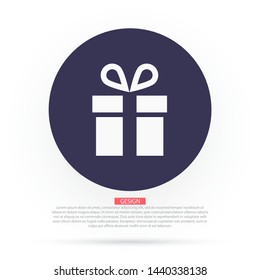 Vector icon gift 10 EPS . Lorem Ipsum Illustration design