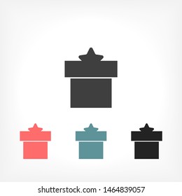 Vector icon gift 10 EPS . Lorem Ipsum Illustration design
