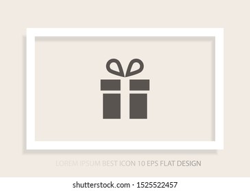 Vector icon gift 10 EPS . Lorem Ipsum Illustration design