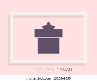 Vector icon gift 10 EPS . Lorem Ipsum Illustration design