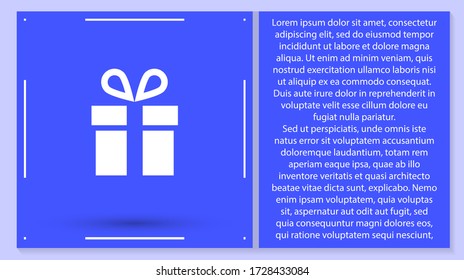 Vector icon gift 10 EPS . Lorem Ipsum Illustration design