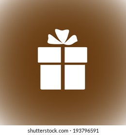 Vector icon Gift box icon. Vector illustration.