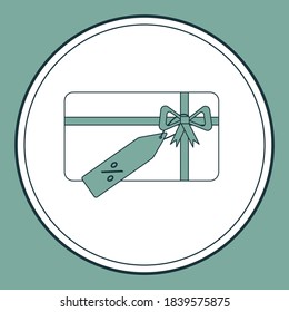 Vector icon of the Gift card and discount tag 