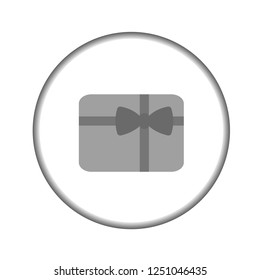 Vector icon gift in grey color. Eps 10