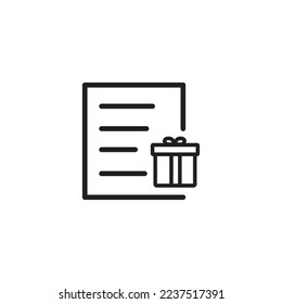 vector icon gift letter sign symbol.
