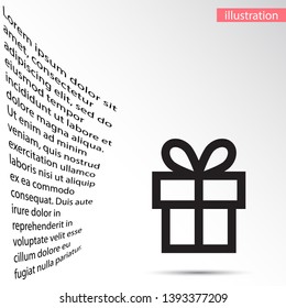 vector icon gift . Lorem Ipsum Illustration design