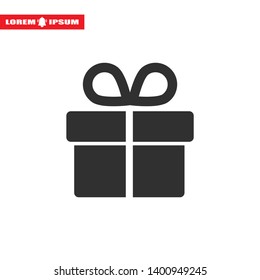 VECTOR ICON GIFT. lorem ipsum Flat Design JPG