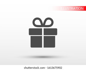 VECTOR ICON GIFT. lorem ipsum Flat Design JPG