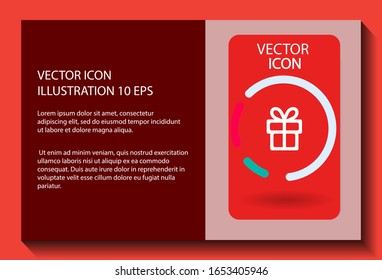 vector icon gift . Lorem Ipsum Illustration design