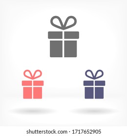 VECTOR ICON GIFT. lorem ipsum Flat Design JPG