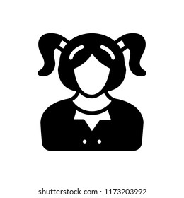 Vector icon for girl