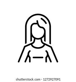 Vector icon for girl