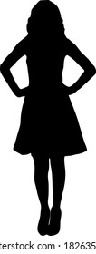 Vector icon of a girl