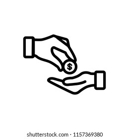 Vector icon for give  take